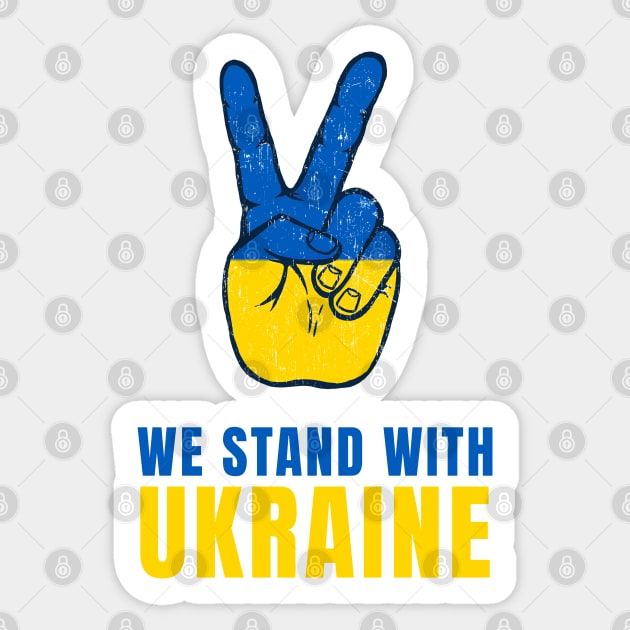We Stand with Ukraine Sticker by Jitterfly